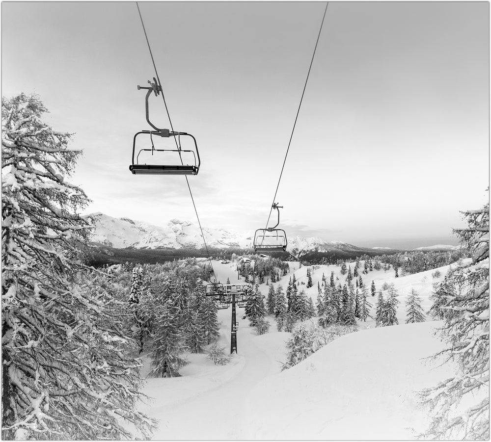Snowboard Snowy Lifts